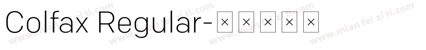 Colfax Regular字体转换